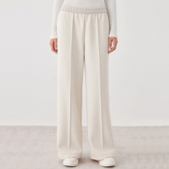 Womens Cashmere Casual Loose Straight Leg Pants
